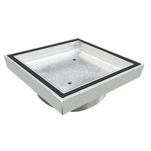 Baiachi 115 x 115mm Square Tile Insert Floor Waste 75mm outlet Chrome