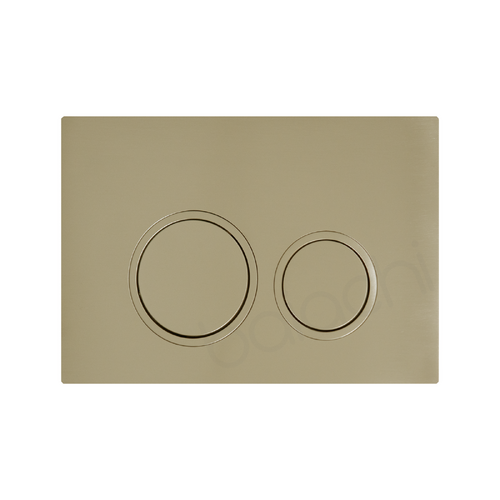 Round In Wall Flushing Buttons Brushed Gold