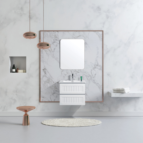 Hampton 600mm PVC Wall Hung Bathroom Vanity