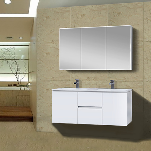 Ivana 1200mm Double PVC Water Proof Wall Hung Bathroom Vanity Cabinet