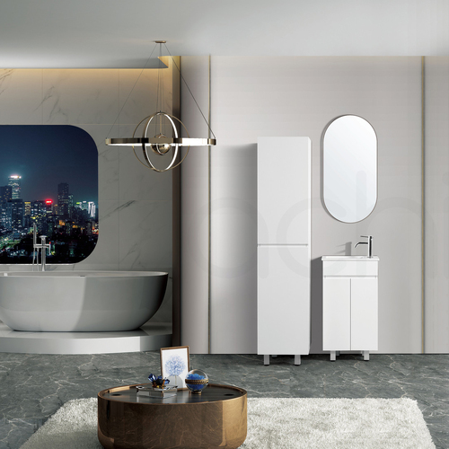 Baiachi Jasmin 465mm Slim Line Narrow PVC Water Proof Bathroom Vanity