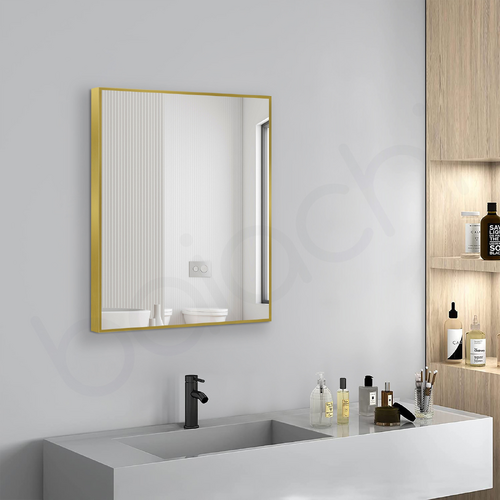 Eden Rectangle Frame Mirror Brushed Gold