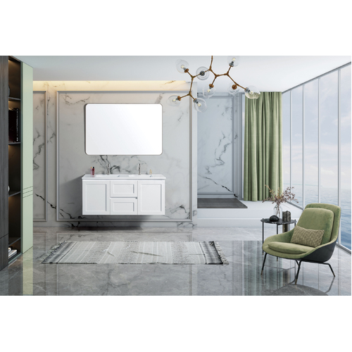 Shaker 1200mm PVC Wall Hung Bathroom Vanity