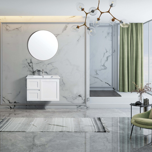 Shaker 750mm PVC Wall Hung Bathroom Vanity