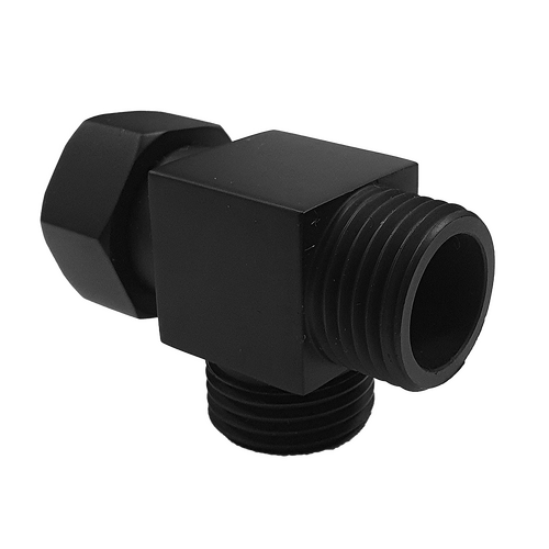 T Connector Toilet Bidet Shattaf Adapter Divertor Valve Brass Black St003-B