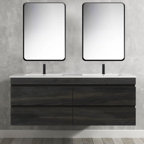 Vellena 1200mm Double PVC Water Proof Wall Hung Empire Oak Bathroom Vanity Cabinet
