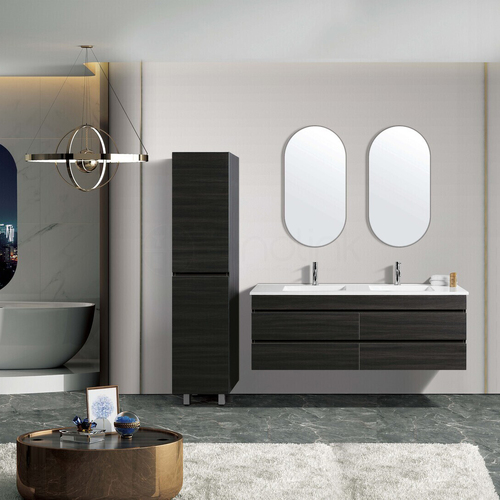 Vellena 1500mm PVC Water Proof Empire Oak Wall Hung Bathroom Vanity Cabinet