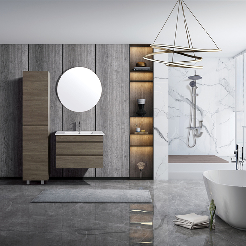 Vellena 750mm PVC Water Proof Wash White Wall Hung Bathroom Vanity Cabinet